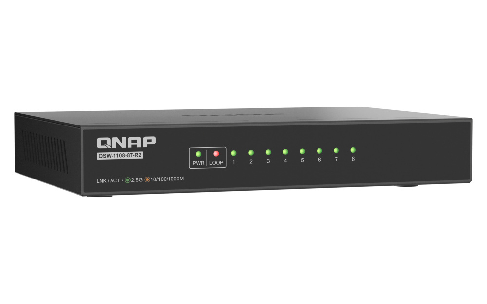 Qnap QSW-1108-8T-R2 8 portowy przełącznik 8x 2,5GbE