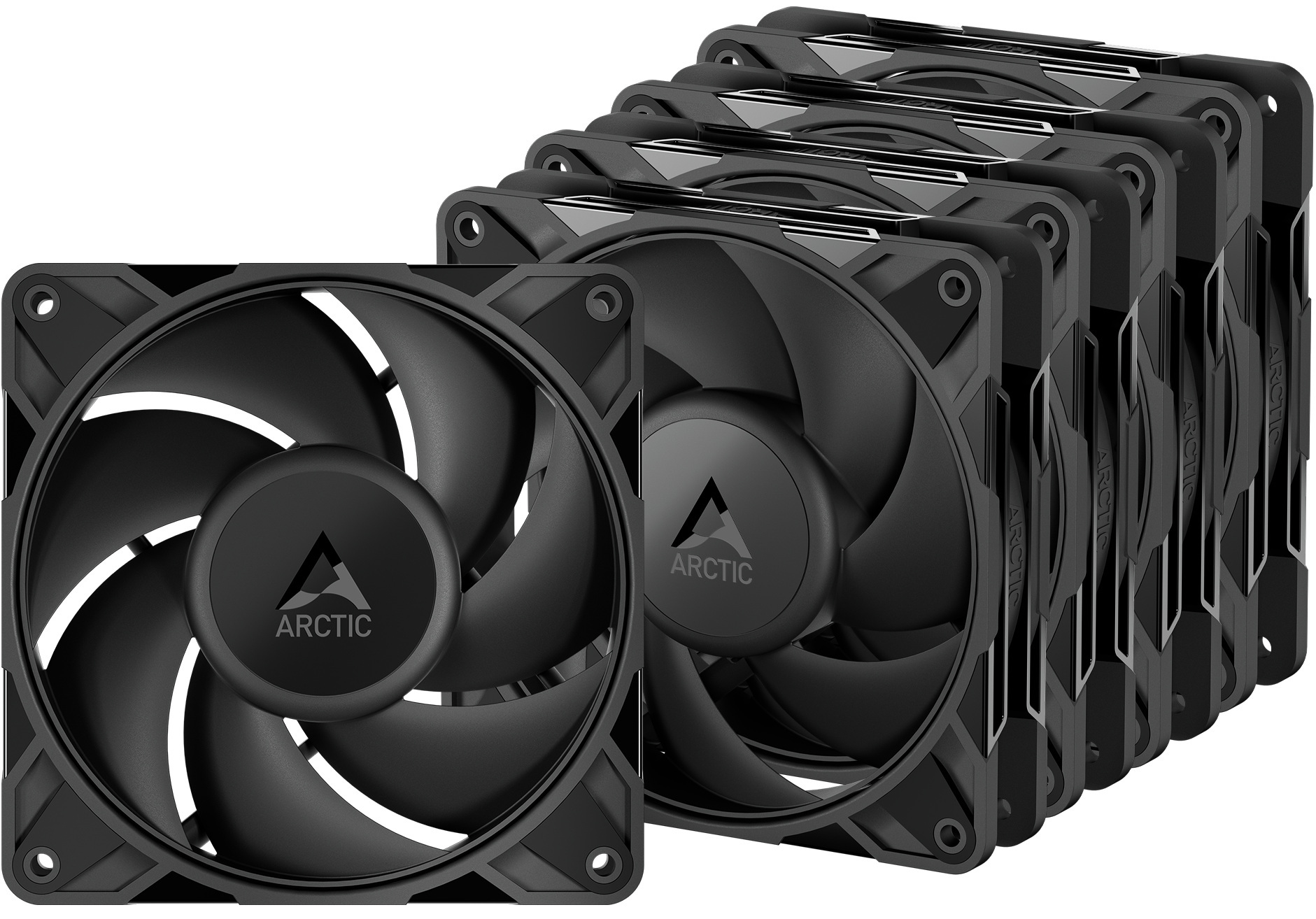 Wentylator Arctic P12 Pro PWM PST 0dB Black 120mm, zestaw 5szt (ACFAN00307A)