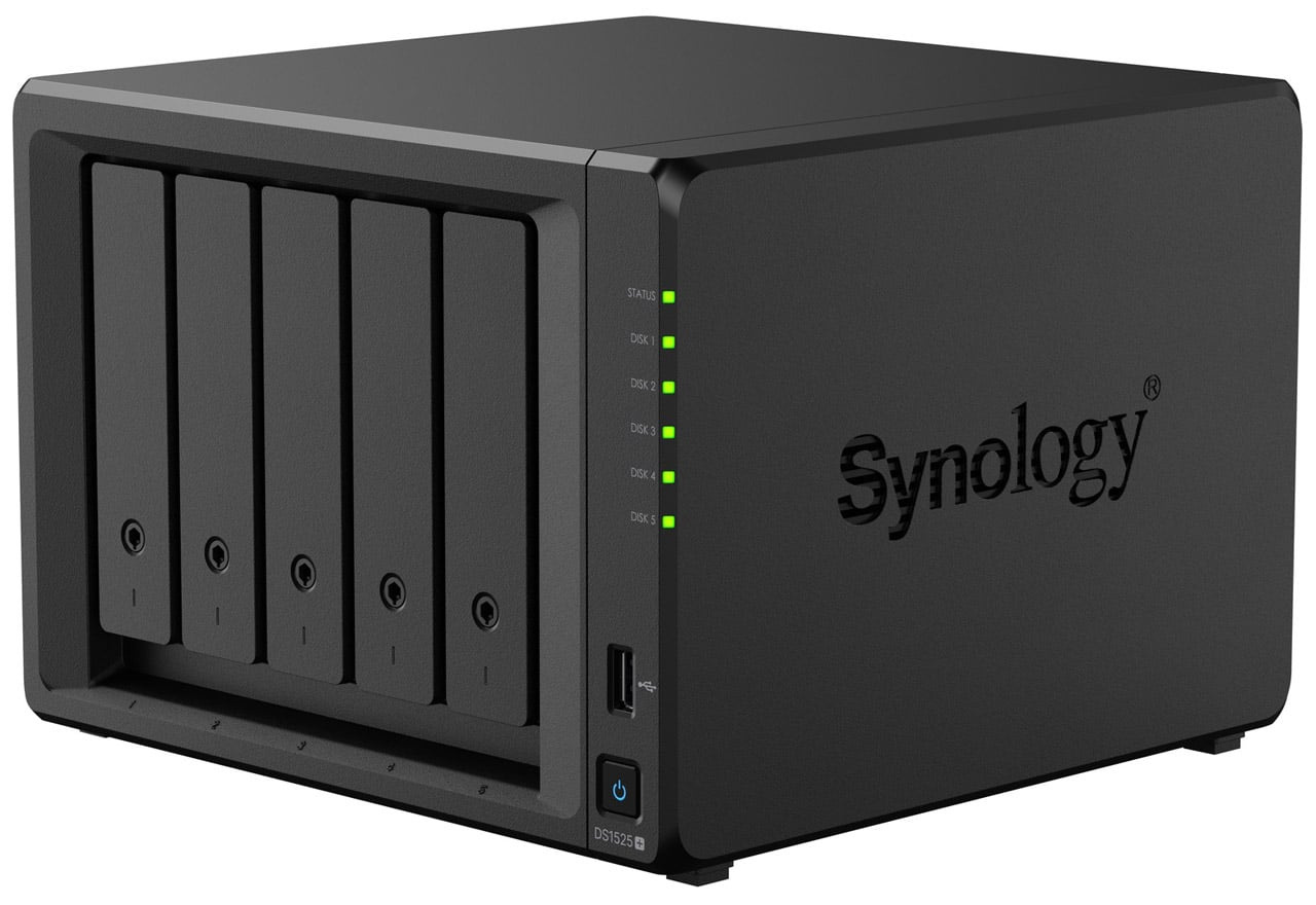 Synology DS1525+ 5-bay AMD V1500B 2.2 GHz 8GB 2xM.2 2.5GbE