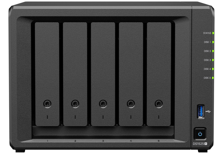Zdjęcie produktu: Synology DS1525+ 5-bay AMD V1500B 2.2 GHz 8GB 2xM.2 2.5GbE