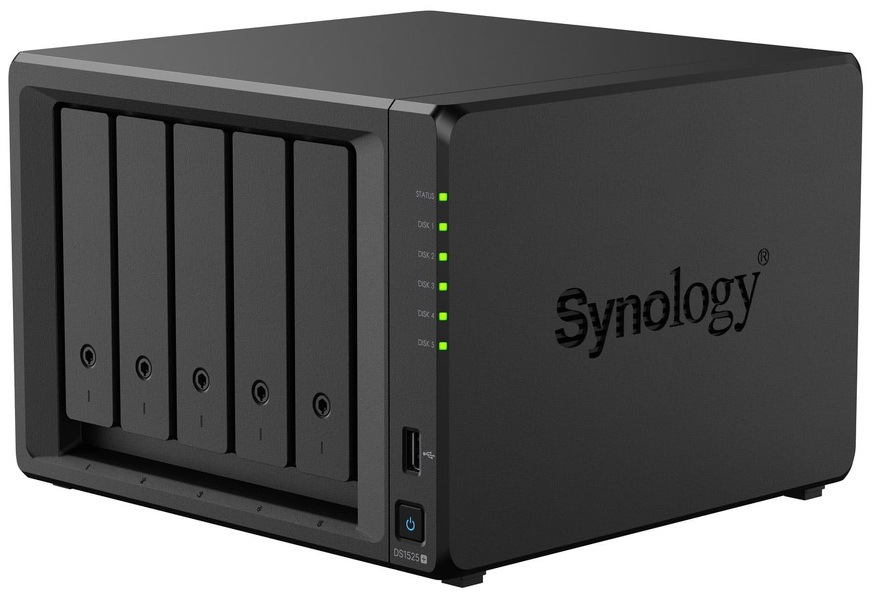 Zdjęcie produktu: Synology DS1525+ 5-bay AMD V1500B 2.2 GHz 8GB 2xM.2 2.5GbE