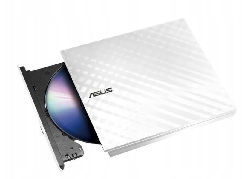 Zdjęcie produktu: Nagrywarka zewnętrzna DVD-RW Asus SDRW-08D2S-U LITE WHITE BOX slim zewn. USB
