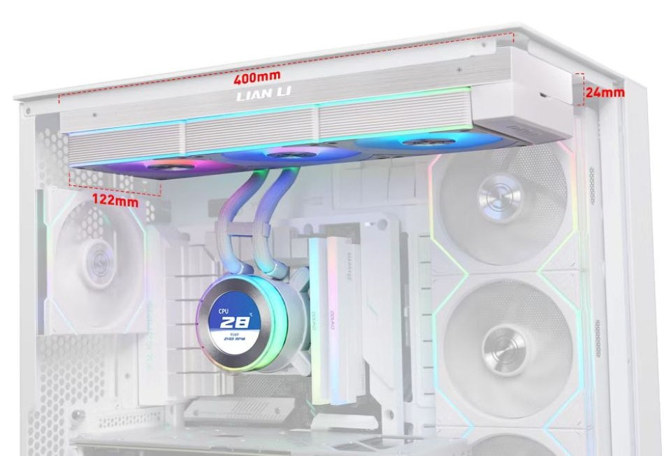 Chłodzenie wodne Lian Li HydroShift II LCD-C 360mm ARGB White (360CL)
