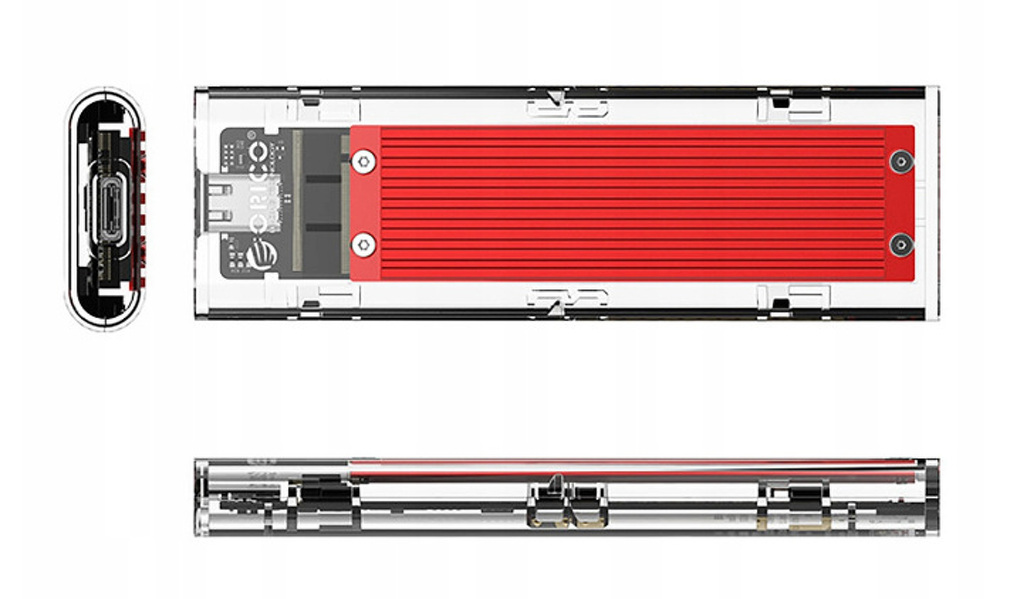 Zdjęcie produktu: Obudowa zewnętrzna na dysk SSD M.2 Orico USB 3.1 gen2 Red