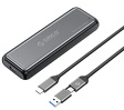 Obudowa zewnętrzna na dysk SSD M.2 (PCIE/NVMe) ORICO USB-A USB-C 3.2 gen.2 10Gbps - szara (DDM2-C3-G2)