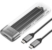 Obudowa zewnętrzna na dysk SSD M.2 (PCIE/NVMe) ORICO USB-C 3.2 gen.2 10Gbps - szara (TXM2-C3)