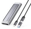 Obudowa zewnętrzna na dysk SSD M.2 (SATA/NVMe) ORICO USB-C/USB-A na USB-C 3.2 gen.2 6Gb/s / 10Gb/s - szara (AXM2S-G2-V1)
