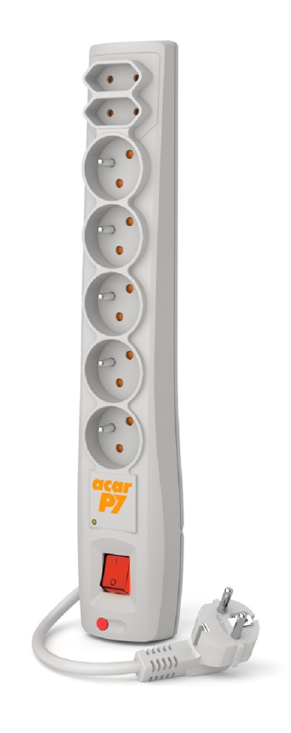 Zdjęcie produktu: Listwa zasilająca ACAR P7 7 gniazd PL 230V PL 5m szara