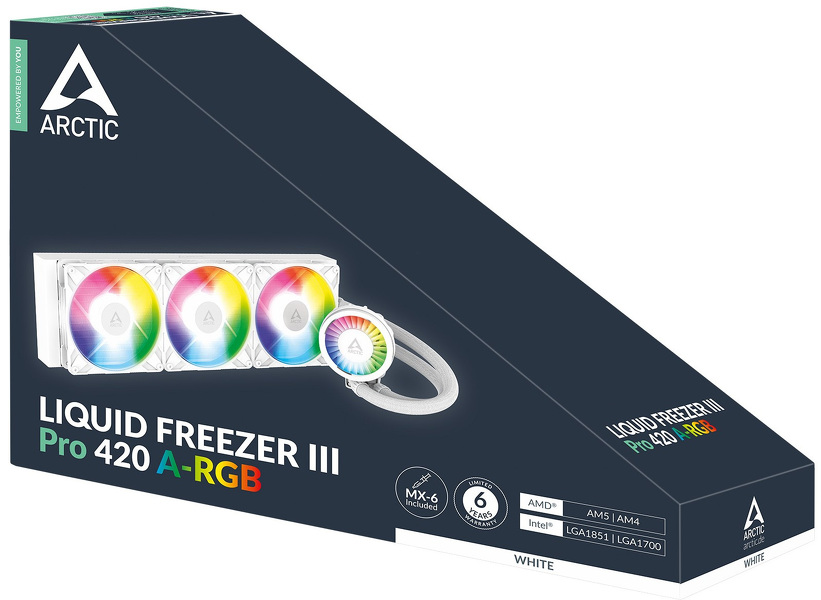 Zdjęcie produktu: Arctic Liquid Freezer III Pro 420 ARGB White (ACFRE00189A)