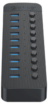 Miniatura zdjęcia: Hub 10x USB-A 3.0 Orico z włącznikami - czarny