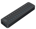 Hub 13x USB-A 3.0 Orico z włącznikami - czarny