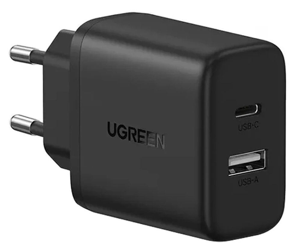 Ładowarka sieciowa Ugreen X227 20W GaN 1x USB-A 1x USB-C - czarna