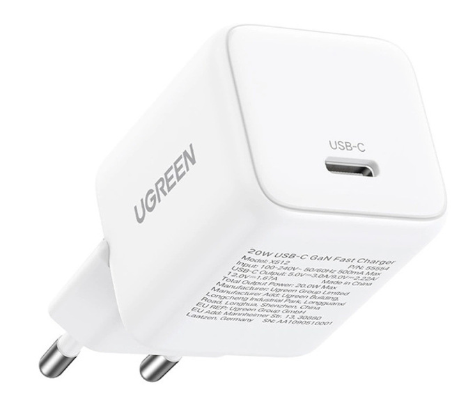 Zdjęcie produktu: Ładowarka sieciowa Ugreen X512 20W GaN 1x USB-C - biała Zdjęcie produktu: Ładowarka sieciowa Ugreen X512 20W GaN 1x USB-C - biała