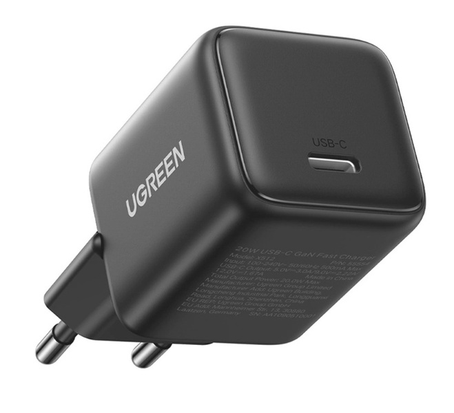 Zdjęcie produktu: Ładowarka sieciowa Ugreen X512 20W GaN 1x USB-C - czarna Zdjęcie produktu: Ładowarka sieciowa Ugreen X512 20W GaN 1x USB-C - czarna