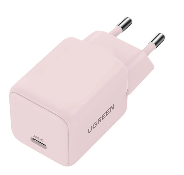 Zdjęcie produktu: Ładowarka sieciowa Ugreen X512 20W GaN 1x USB-C - różowa Zdjęcie produktu: Ładowarka sieciowa Ugreen X512 20W GaN 1x USB-C - różowa