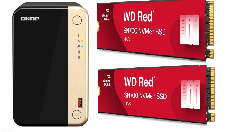 Serwer plików QNAP TS-264-8G 2-bay+ 2x1TB NVMe WDS100T1R0C