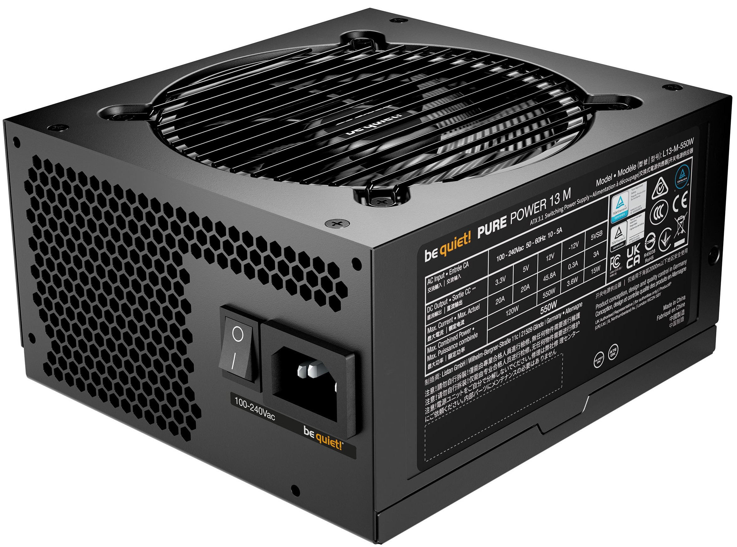 Zasilacz be quiet! Pure Power 13 M 550W Gold ATX 3.1 (BP024EU)