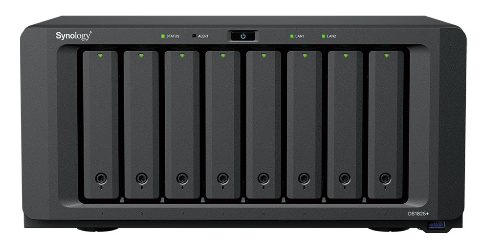 Synology DS1825+ 8-bay AMD Ryzen V1500B 8GB 2x M.2 2.5GbE