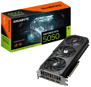 Miniatura produktu: Gigabyte GeForce RTX 5050 GAMING OC 8GB GDDR6 DLSS 4 (GV-N5050GAMING OC-8GD)