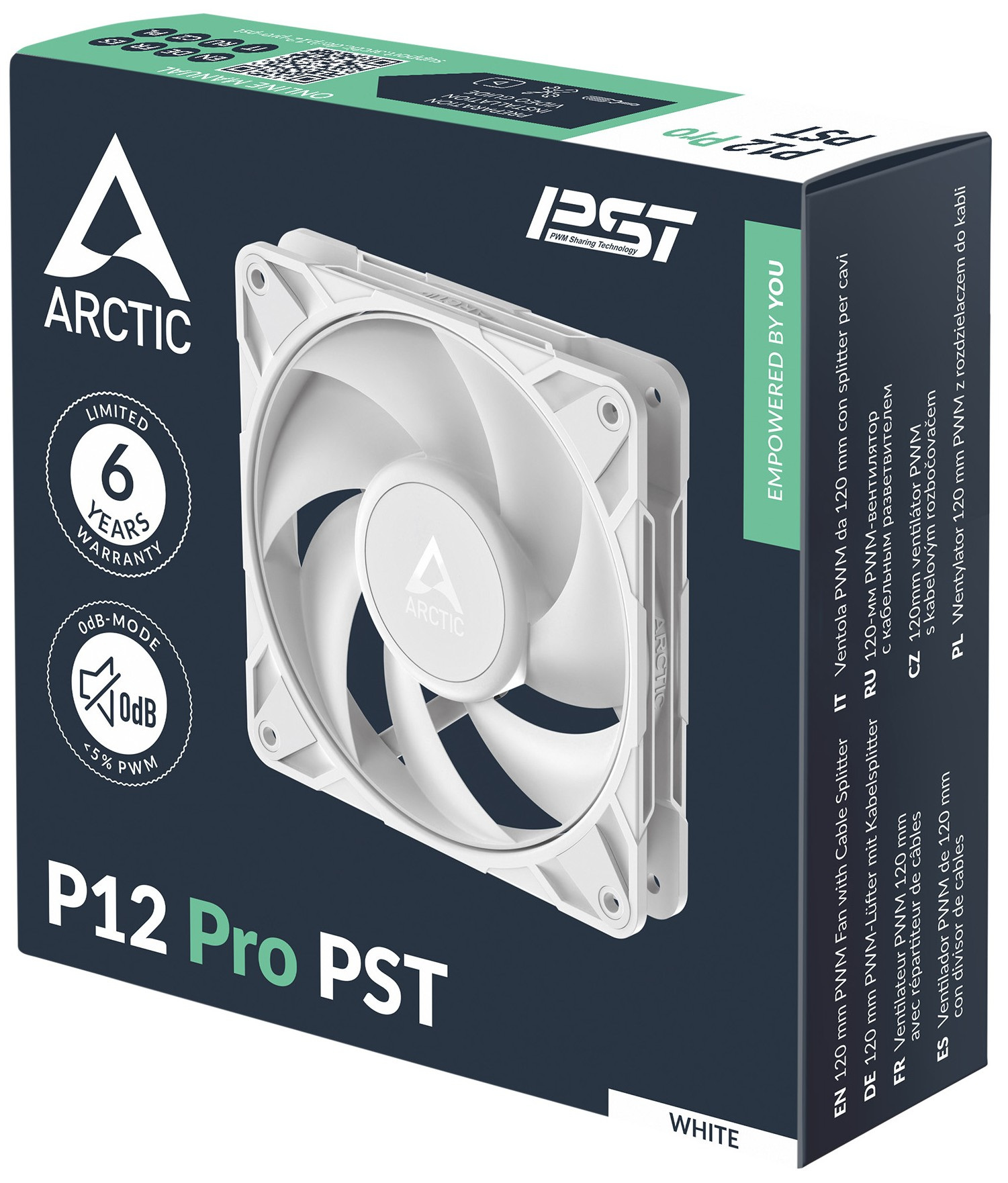 Wentylator Arctic P12 Pro PWM PST White 120mm (ACFAN00308A)
