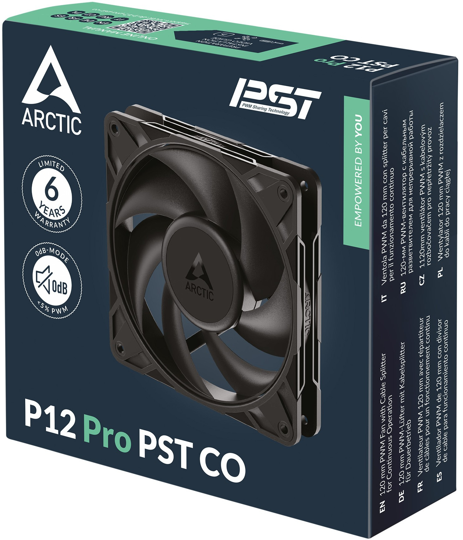 Wentylator Arctic P12 Pro PWM PST CO Black 120mm (ACFAN00312A)