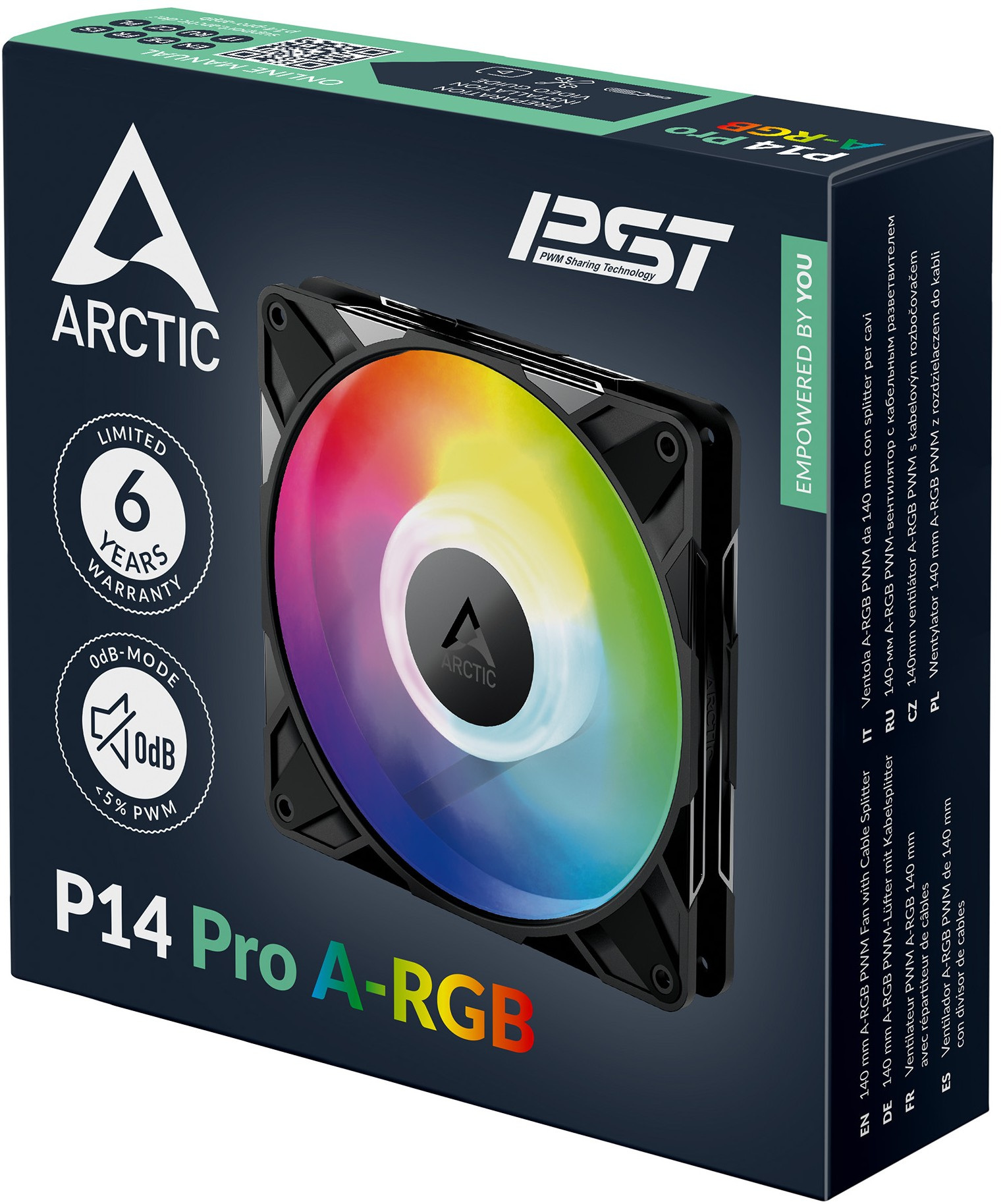 Wentylator Arctic P14 Pro ARGB PWM Black 140mm (ACFAN00315A)