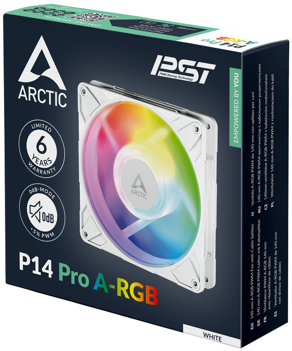 Zdjęcie produktu: Wentylator Arctic P14 Pro ARGB PWM PST White 140mm (ACFAN00318A)