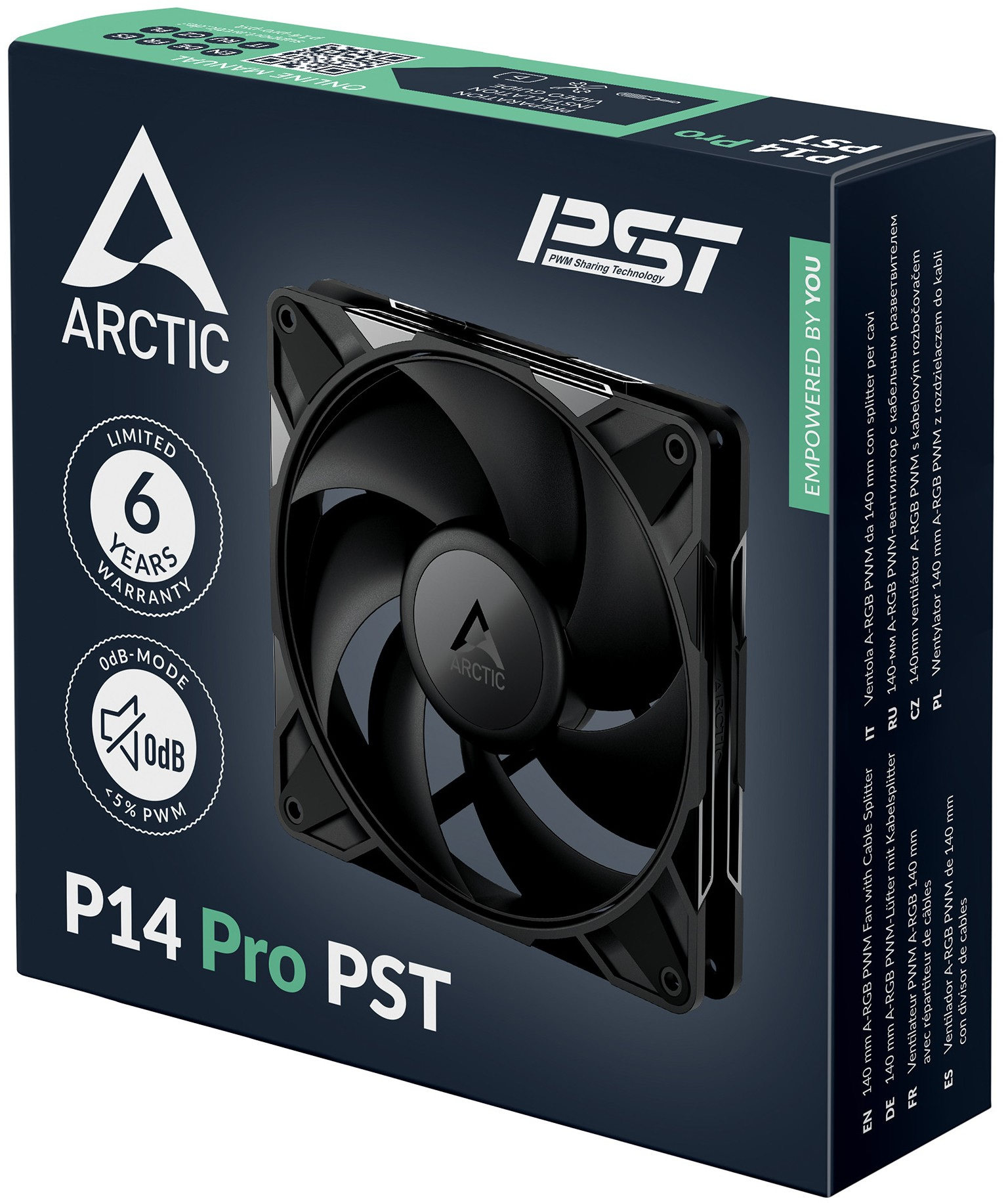 Wentylator Arctic P14 Pro PWM PST Black 140mm (ACFAN00314A) Wentylator Arctic P14 Pro PWM PST Black 140mm (ACFAN00314A)