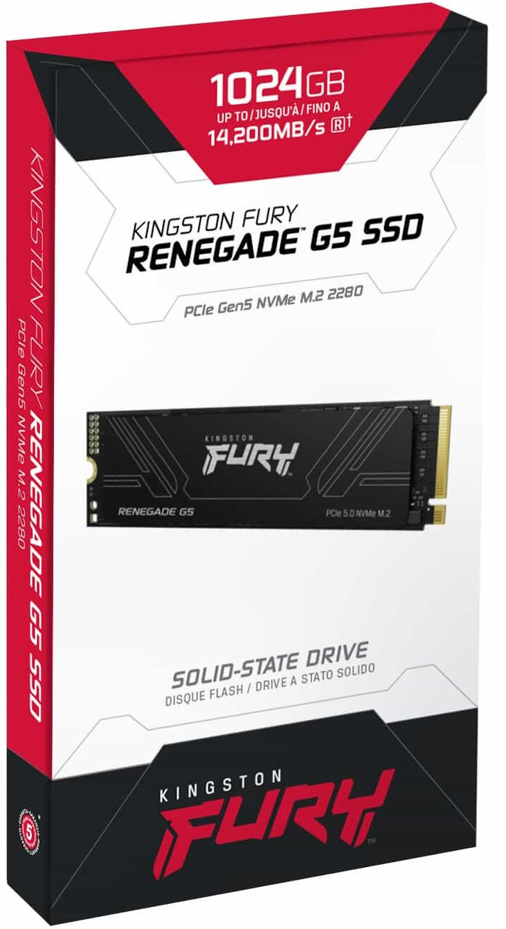 Dysk Kingston SSD Renegade G5 1TB M.2 PCIe NVMe Gen5 SFYR2S/1T0