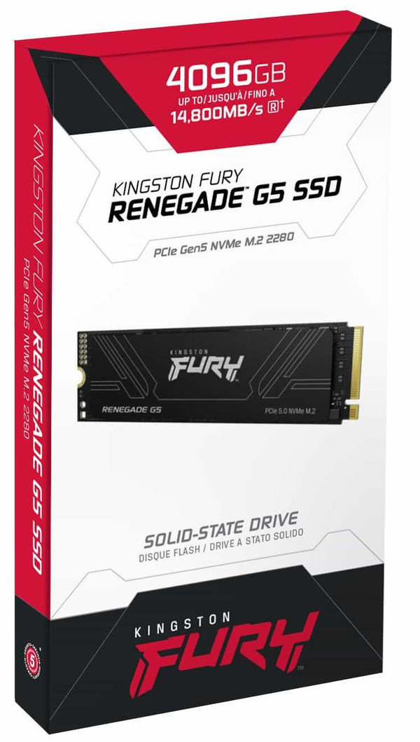Zdjęcie produktu: Dysk Kingston SSD Renegade G5 4TB M.2 PCIe NVMe Gen5 SFYR2S/4T0