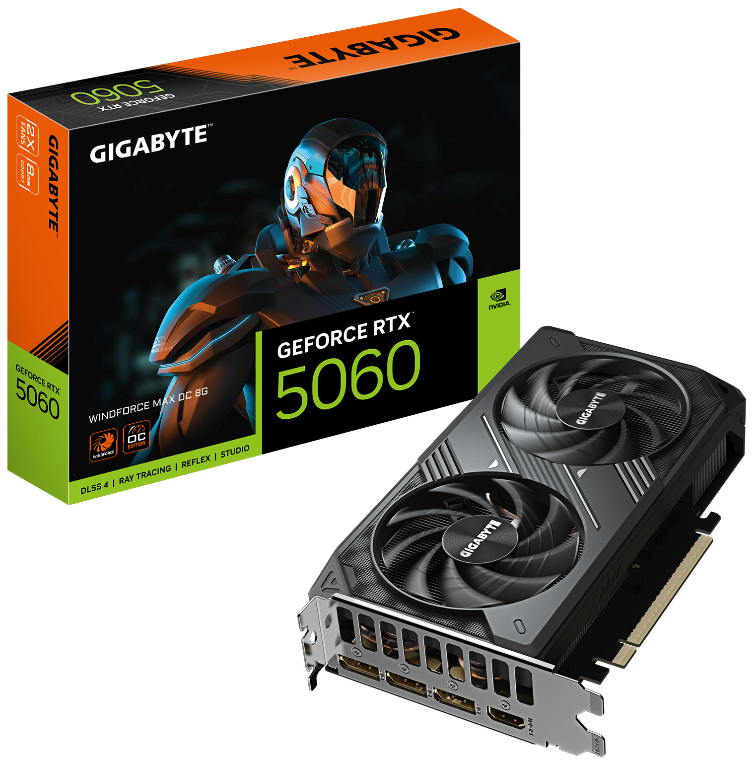 Gigabyte GeForce RTX 5060 WINDFORCE MAX OC 8GB GDDR7 DLSS 4 (GV-N5060WF2MAX OC-8GD)