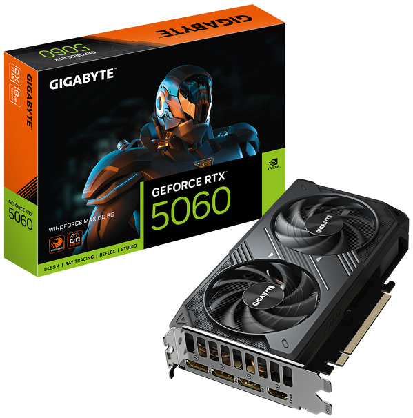 Zdjęcie produktu: Gigabyte GeForce RTX 5060 WINDFORCE MAX OC 8GB GDDR7 DLSS 4 (GV-N5060WF2MAX OC-8GD)