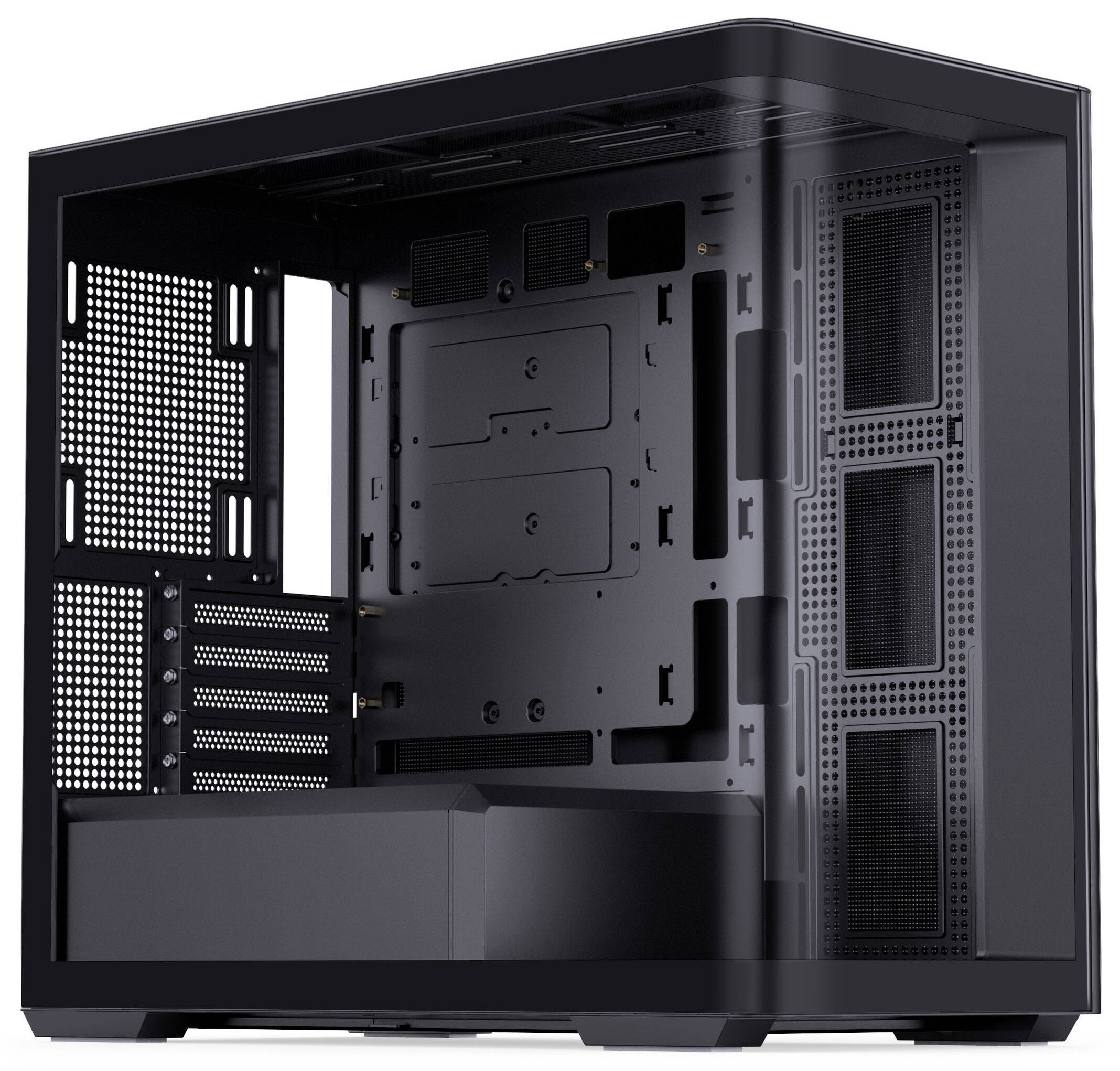 Obudowa do komputera Jonsbo D300 Black, zakrzywione hartowane szkło