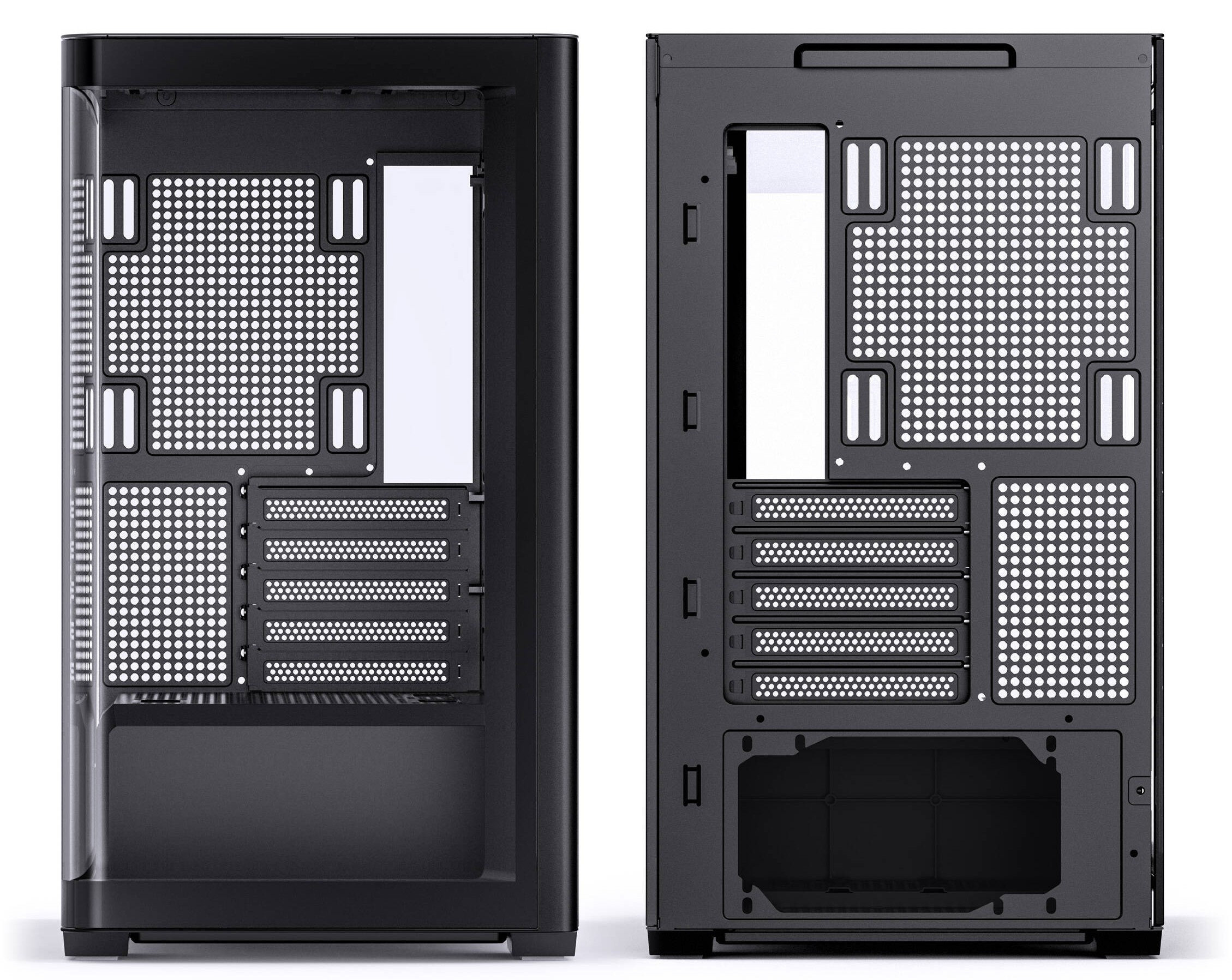 Obudowa do komputera Jonsbo D300 Black, zakrzywione hartowane szkło