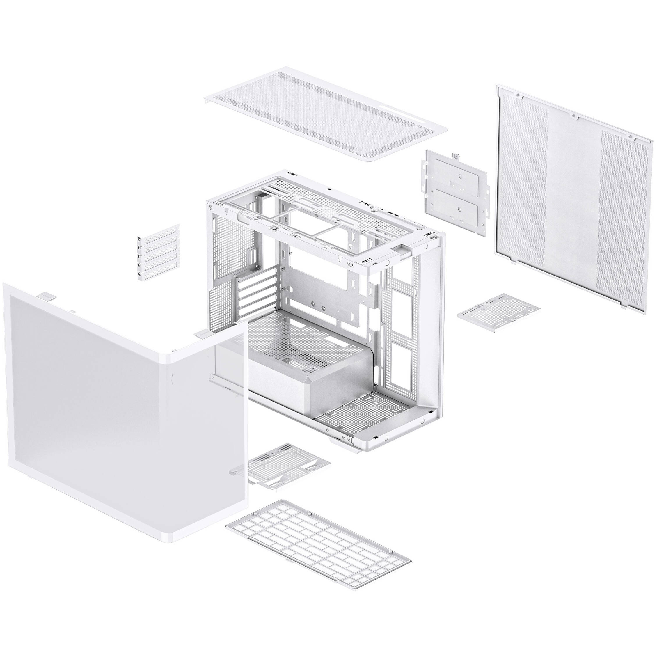 Obudowa do komputera Jonsbo D300 White, zakrzywione hartowane szkło Obudowa do komputera Jonsbo D300 White, zakrzywione hartowane szkło