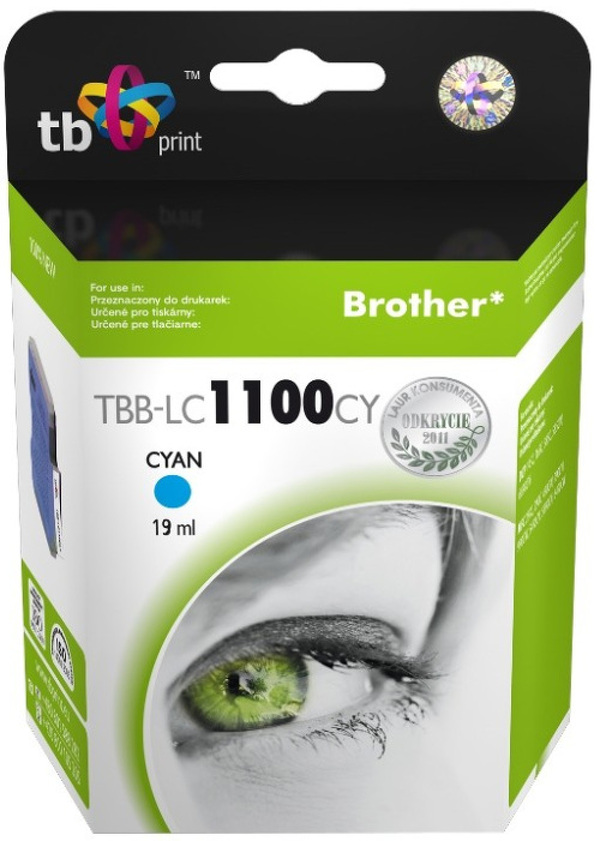 Zdjęcie produktu: TB Print Tusz do Brother LC980/1100 TBB-LC1100CY CY 100% nowy Zdjęcie produktu: TB Print Tusz do Brother LC980/1100 TBB-LC1100CY CY 100% nowy