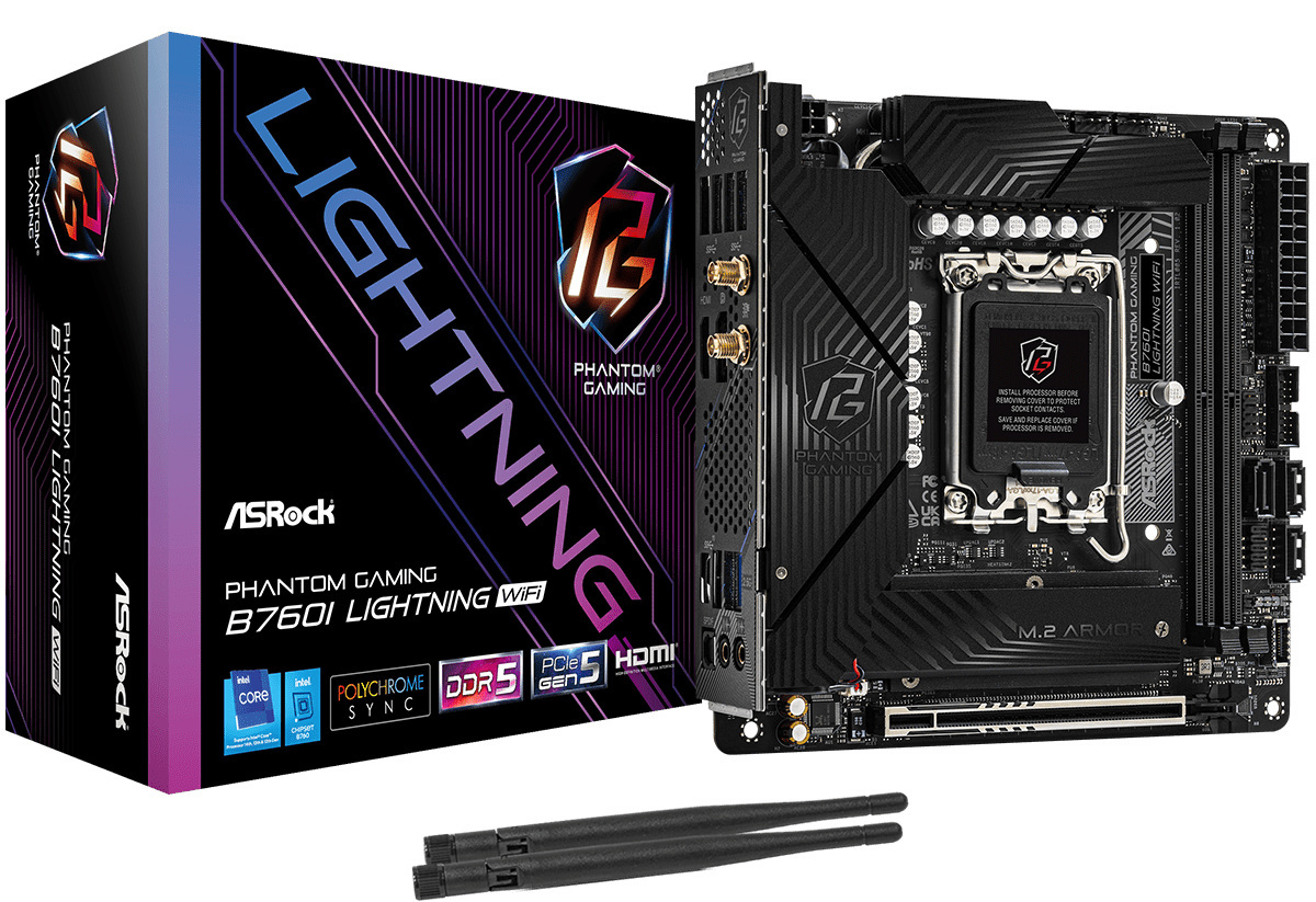 Płyta główna ASRock B760I LIGHTNING WIFI DDR5 LGA1700 Płyta główna ASRock B760I LIGHTNING WIFI DDR5 LGA1700