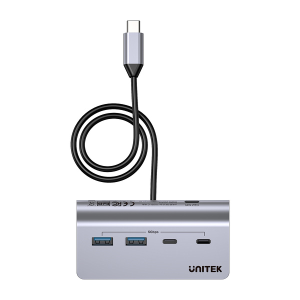 Zdjęcie produktu: HUB alumininiowy USB-A/USB-C z 4 portami 5Gbp Unitek