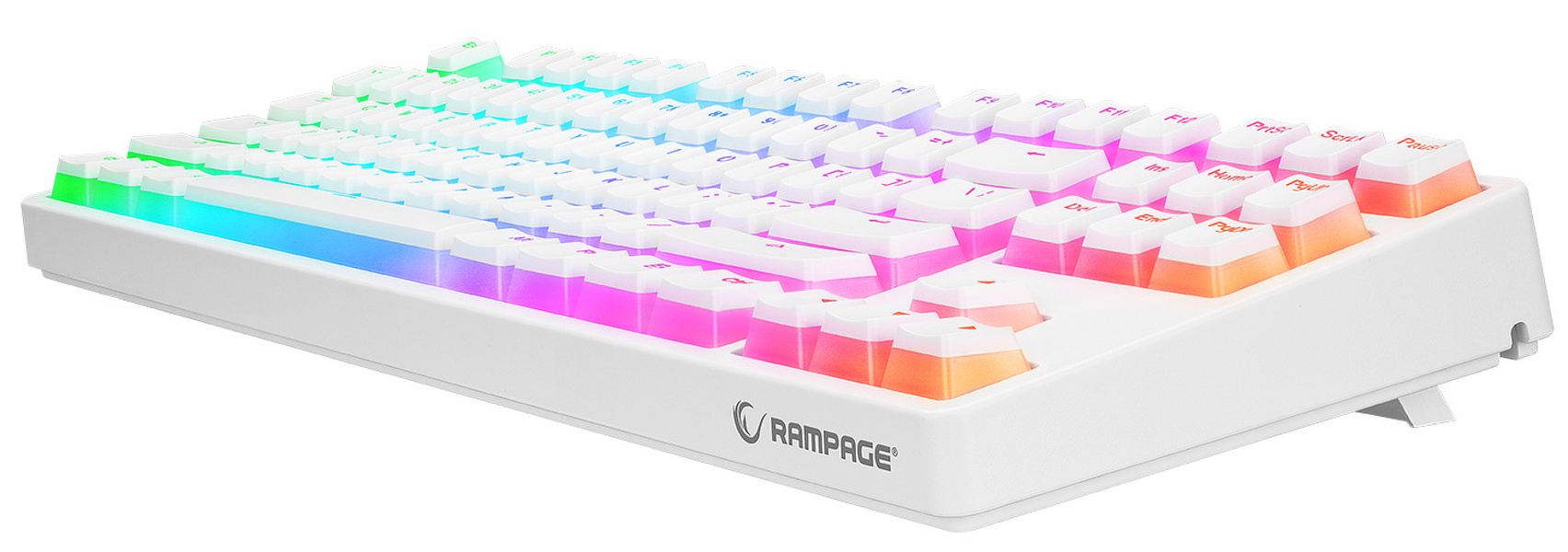 Zdjęcie produktu: Klawiatura mechaniczna Rampage TKL GHOST Huano Red Switch biała