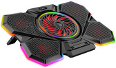 Podstawka chłodząca pod laptopa Rampage 9-17" COOLFLOW RGB regulowana czarna