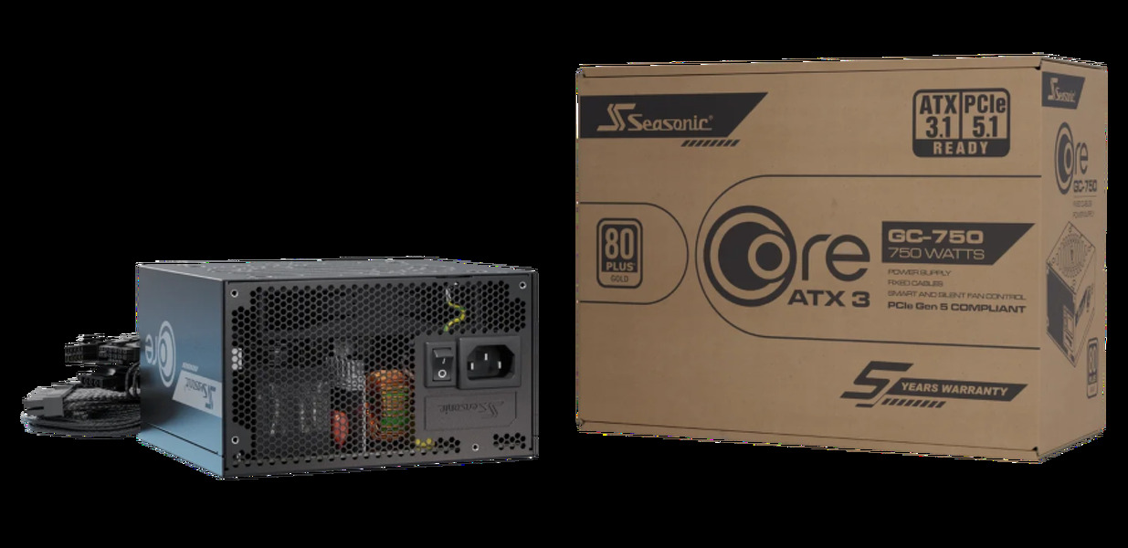 Zdjęcie produktu: Zasilacz Seasonic Core GC-750 ATX 3.1 80Plus Gold 750W