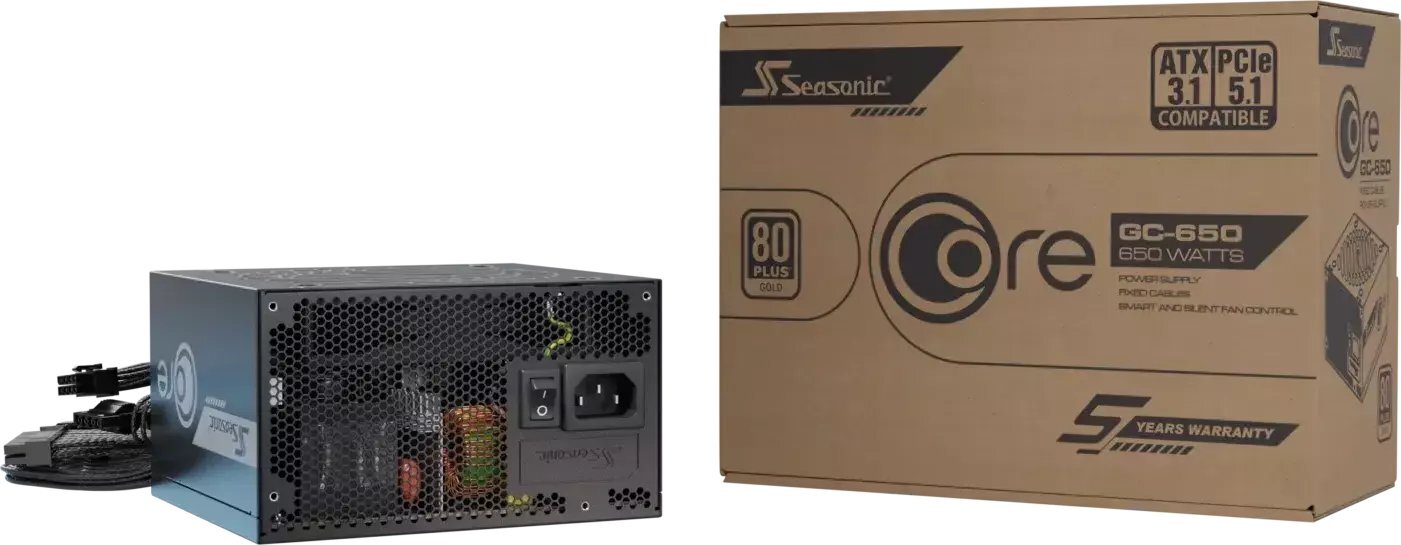 Zasilacz Seasonic Core GC-650 ATX 3.1 80Plus Gold 650W