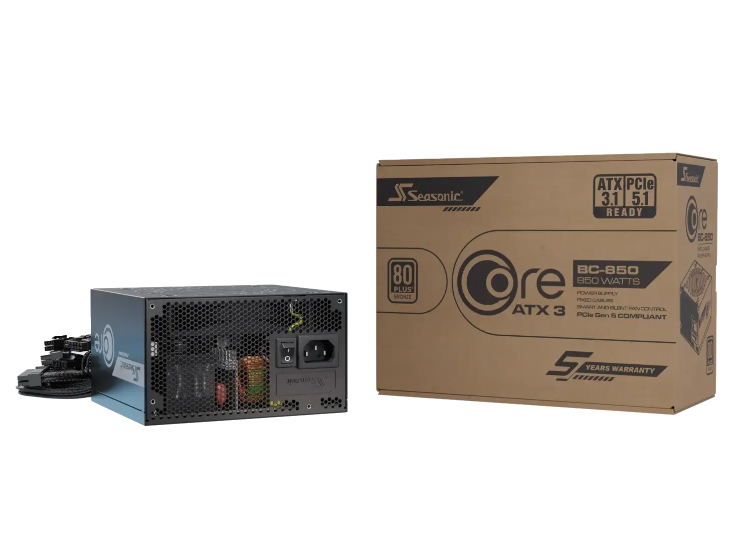 Zasilacz Seasonic Core BC-850 ATX 3.1 Bronze 850W