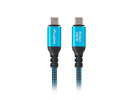 Miniatura zdjęcia: Kabel USB-C M/M USB4 240W 8K 60Hz Lanberg czarno-niebieski - 0.5m