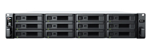 Serwer plików Synology RS2423RP+ 12-bay, 4-core 3.35GHz AMD Ryzen V1780B, 16 GB DDR4 ECC UDIMM, 1x10GbE, 2xGbE LAN, 2x USB 3.2. 1 x Gen3 x8 slot, Zasilacz nadmiarowy
