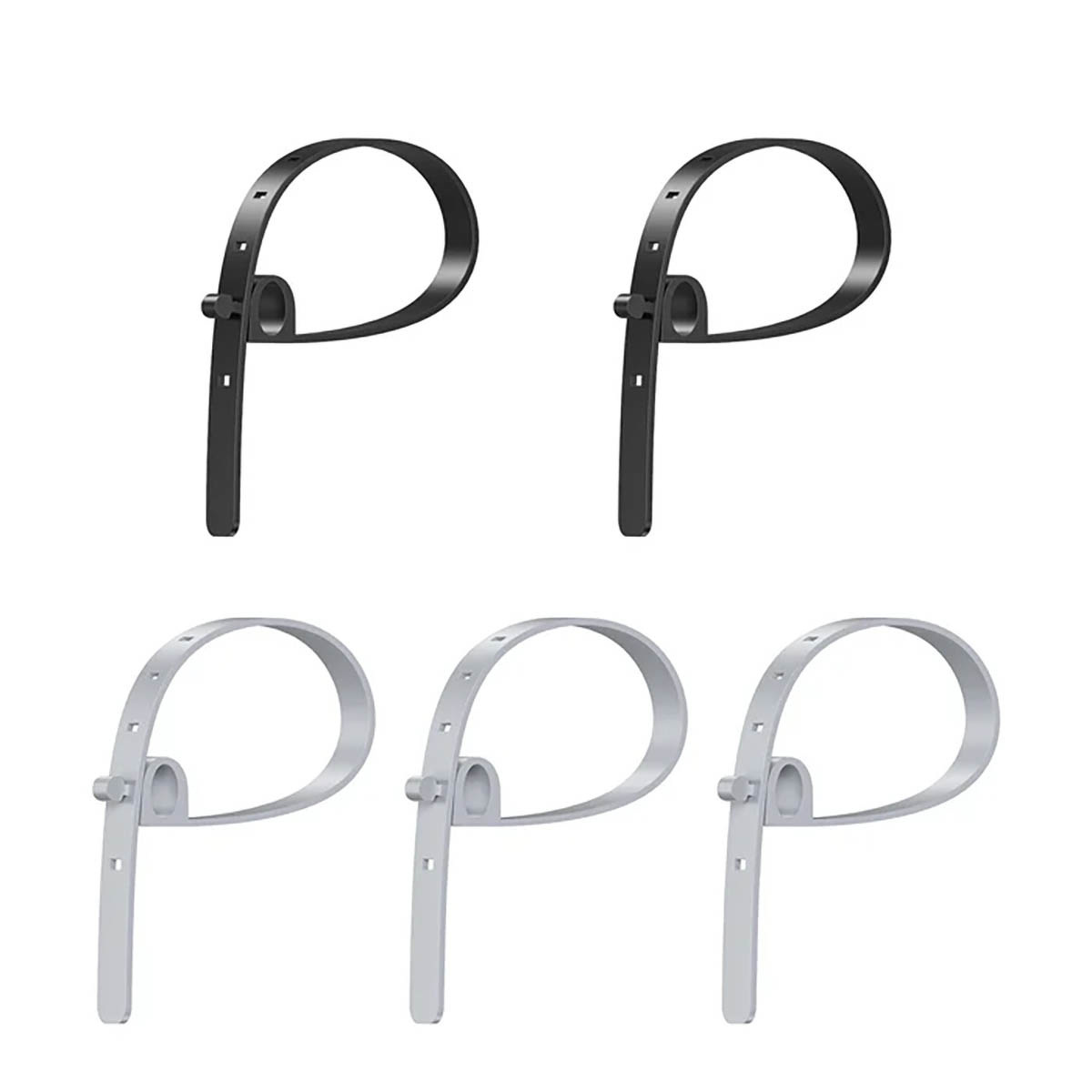 Zestaw silikonowych opasek kablowych czarne/ szare