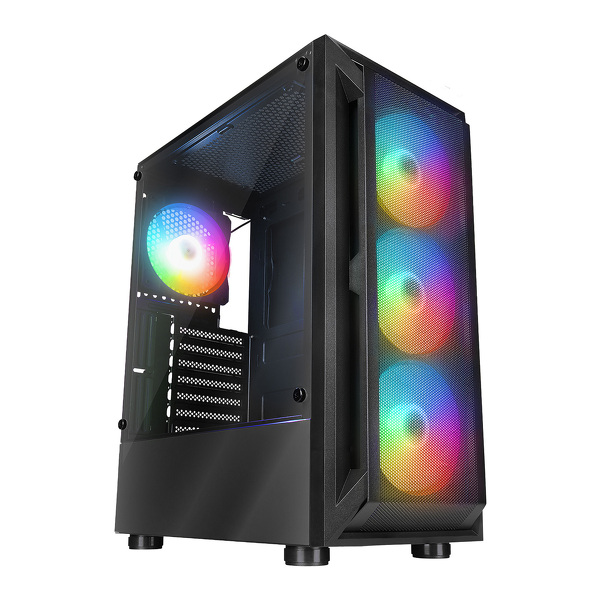 Zdjęcie produktu: Obudowa do komputera Rampage SHIVA z oknem 4x wentylator 120mm Rainbow czarna