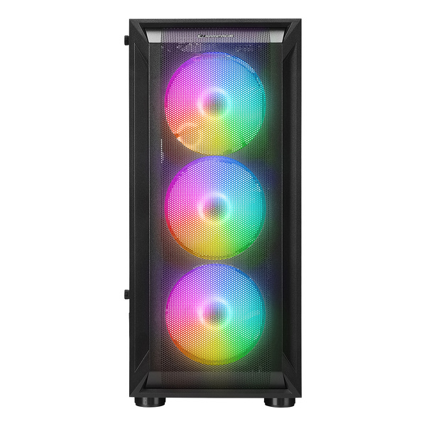 Zdjęcie produktu: Obudowa do komputera Rampage SHIVA z oknem 4x wentylator 120mm Rainbow czarna