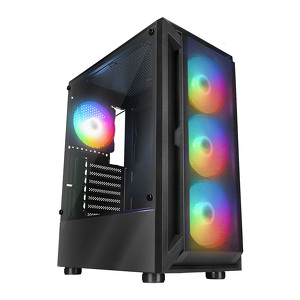Miniatura produktu: Obudowa do komputera Rampage SHIVA z oknem 4x wentylator 120mm Rainbow czarna