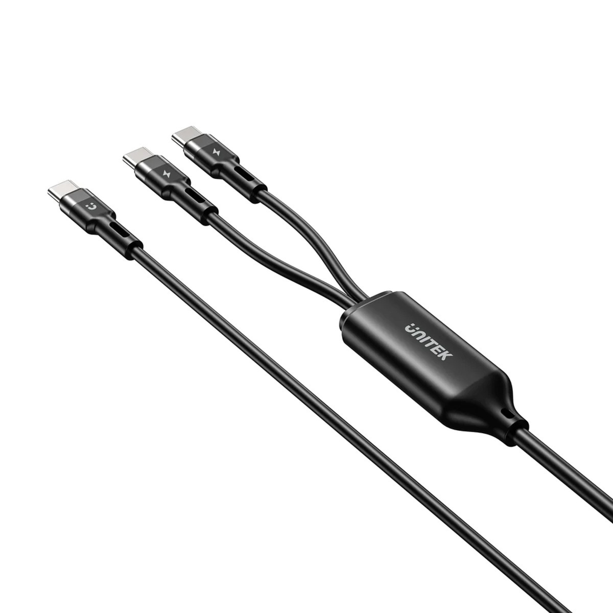 Przewód ładujący USB Typ-C do 2x USB Typ-C Unitek 2w1 PD 100W silikonowy 1,8 m